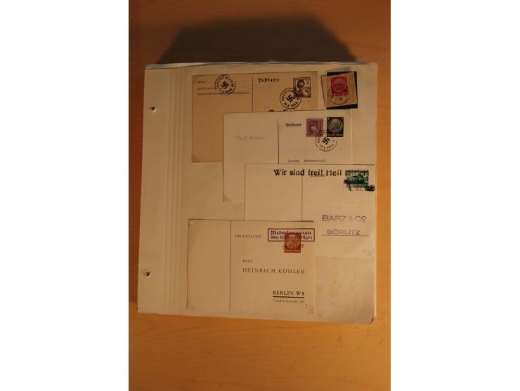 1938, umfangreiche, meist gestempelte und ungebrauchte Sammlung inkl. vielen Briefstücken, dabei bessere und kpl. Ausgaben, E