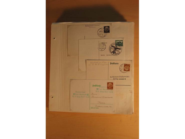 1938, umfangreiche, meist gestempelte und ungebrauchte Sammlung inkl. vielen Briefstücken, dabei bessere und kpl. Ausgaben, E