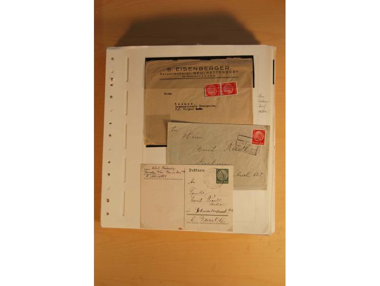 1938, umfangreiche, meist gestempelte und ungebrauchte Sammlung inkl. vielen Briefstücken, dabei bessere und kpl. Ausgaben, E