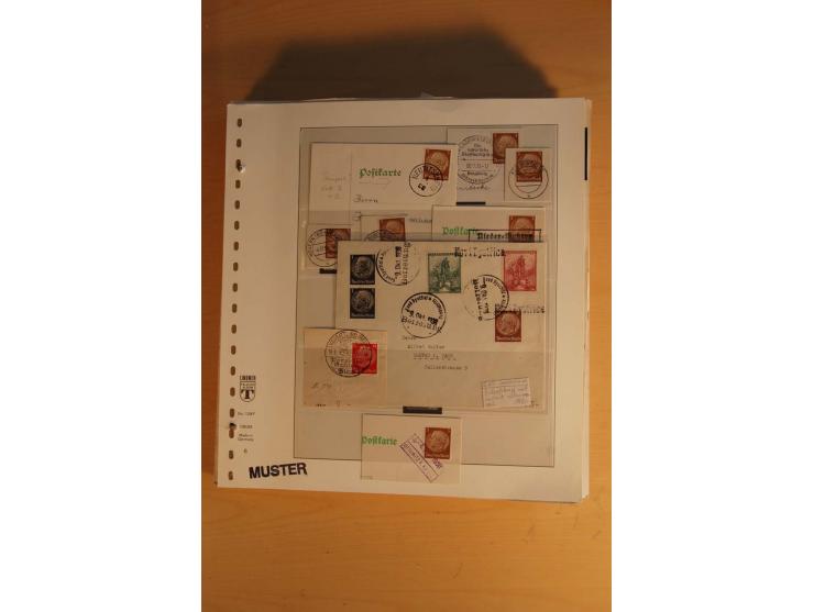 1938, umfangreiche, meist gestempelte und ungebrauchte Sammlung inkl. vielen Briefstücken, dabei bessere und kpl. Ausgaben, E