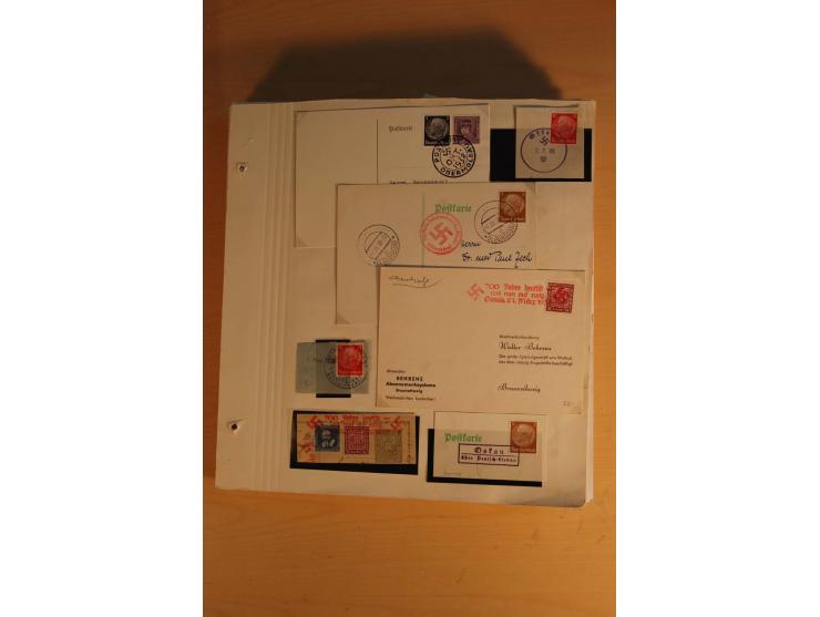 1938, umfangreiche, meist gestempelte und ungebrauchte Sammlung inkl. vielen Briefstücken, dabei bessere und kpl. Ausgaben, E