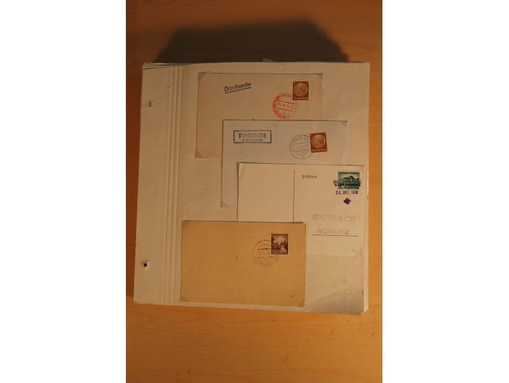 1938, umfangreiche, meist gestempelte und ungebrauchte Sammlung inkl. vielen Briefstücken, dabei bessere und kpl. Ausgaben, E