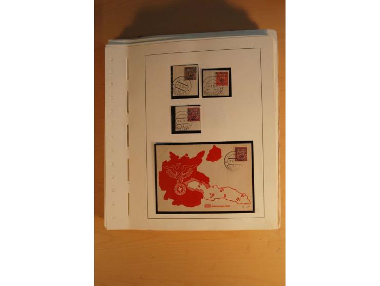 1938, umfangreiche, meist gestempelte und ungebrauchte Sammlung inkl. vielen Briefstücken, dabei bessere und kpl. Ausgaben, E