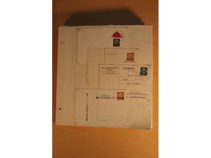 1938, umfangreiche, meist gestempelte und ungebrauchte Sammlung inkl. vielen Briefstücken, dabei bessere und kpl. Ausgaben, E
