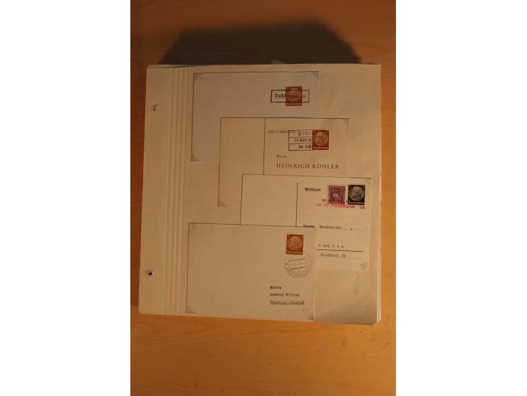 1938, umfangreiche, meist gestempelte und ungebrauchte Sammlung inkl. vielen Briefstücken, dabei bessere und kpl. Ausgaben, E