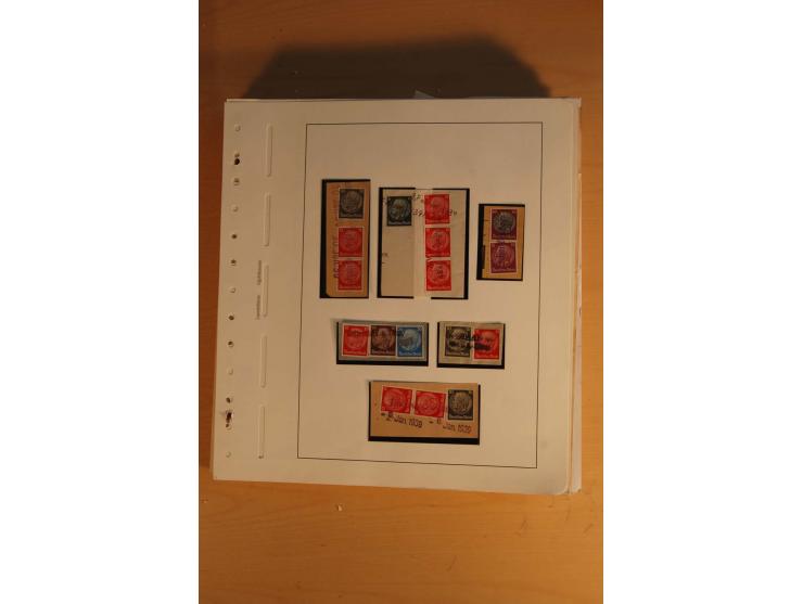 1938, umfangreiche, meist gestempelte und ungebrauchte Sammlung inkl. vielen Briefstücken, dabei bessere und kpl. Ausgaben, E