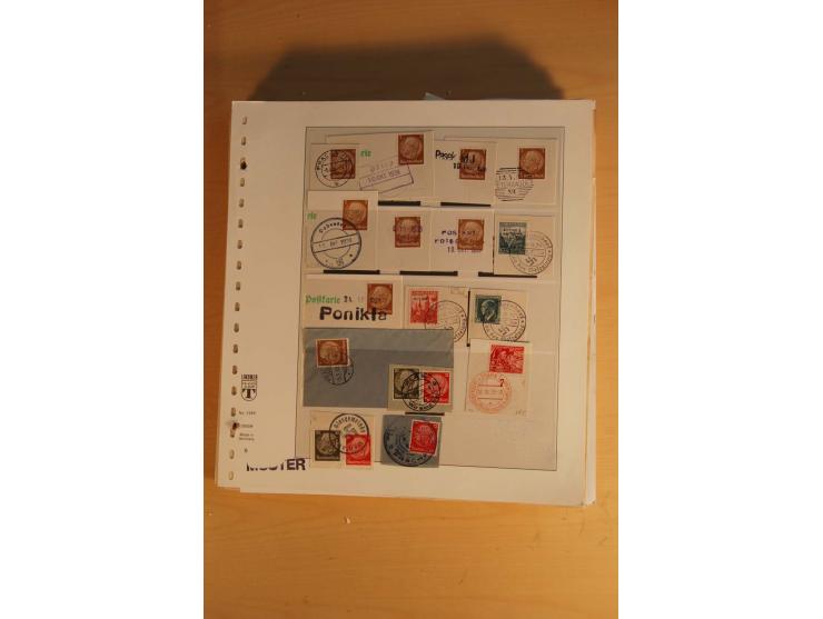 1938, umfangreiche, meist gestempelte und ungebrauchte Sammlung inkl. vielen Briefstücken, dabei bessere und kpl. Ausgaben, E