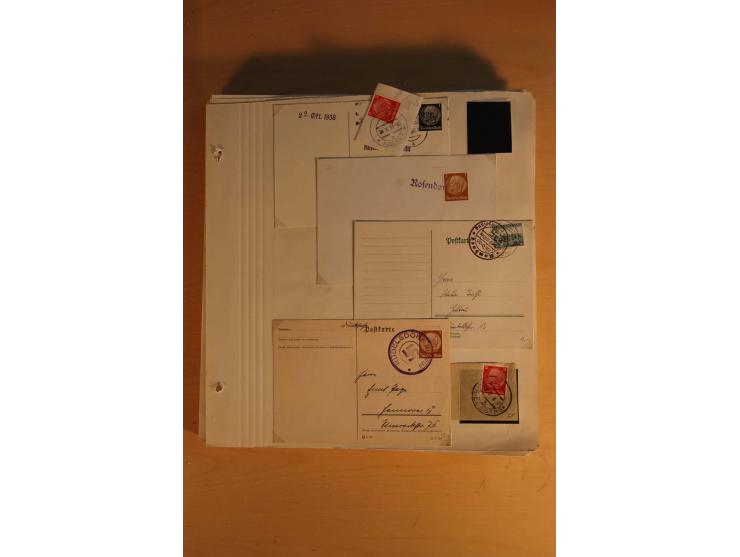 1938, umfangreiche, meist gestempelte und ungebrauchte Sammlung inkl. vielen Briefstücken, dabei bessere und kpl. Ausgaben, E