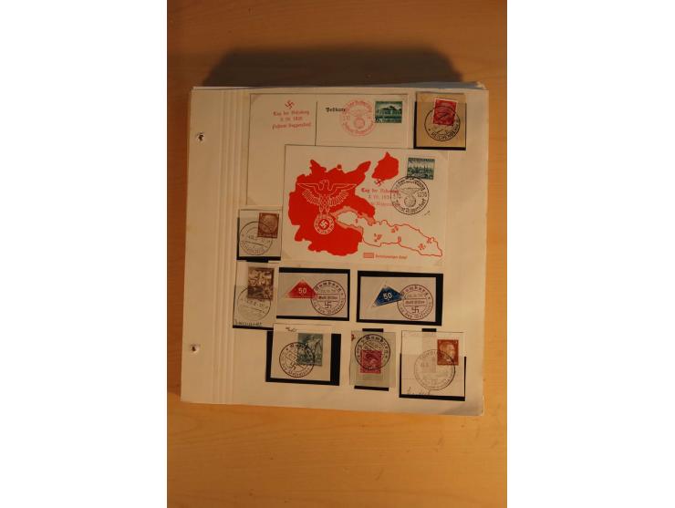 1938, umfangreiche, meist gestempelte und ungebrauchte Sammlung inkl. vielen Briefstücken, dabei bessere und kpl. Ausgaben, E
