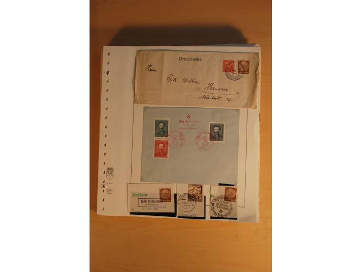 1938, umfangreiche, meist gestempelte und ungebrauchte Sammlung inkl. vielen Briefstücken, dabei bessere und kpl. Ausgaben, E