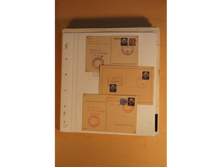 1938, umfangreiche, meist gestempelte und ungebrauchte Sammlung inkl. vielen Briefstücken, dabei bessere und kpl. Ausgaben, E