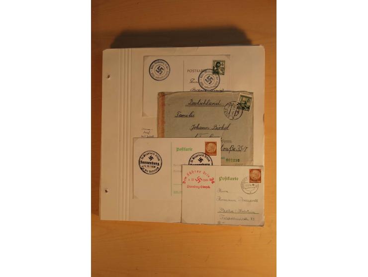 1938, umfangreiche, meist gestempelte und ungebrauchte Sammlung inkl. vielen Briefstücken, dabei bessere und kpl. Ausgaben, E