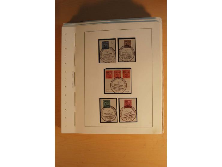 1938, umfangreiche, meist gestempelte und ungebrauchte Sammlung inkl. vielen Briefstücken, dabei bessere und kpl. Ausgaben, E
