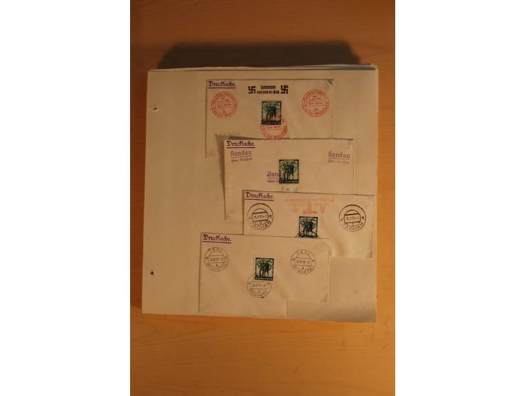 1938, umfangreiche, meist gestempelte und ungebrauchte Sammlung inkl. vielen Briefstücken, dabei bessere und kpl. Ausgaben, E