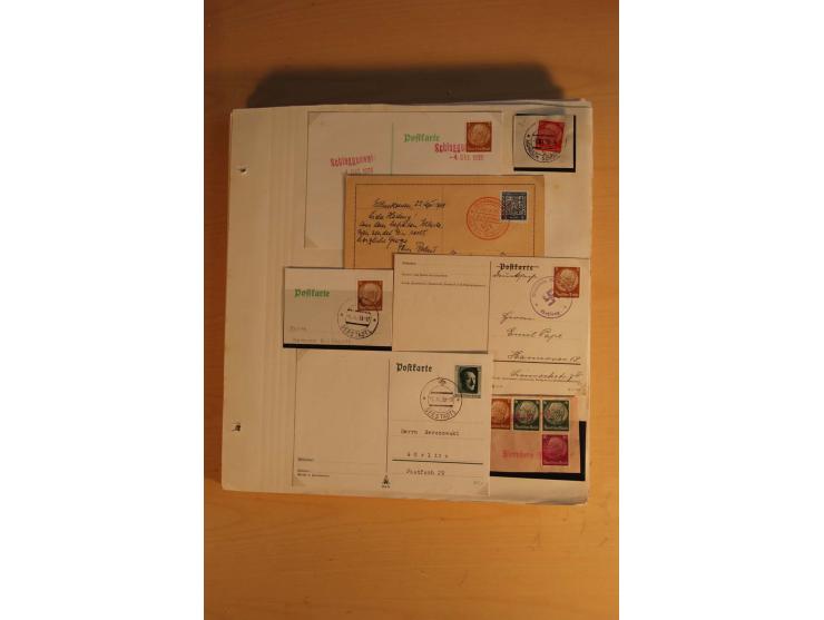 1938, umfangreiche, meist gestempelte und ungebrauchte Sammlung inkl. vielen Briefstücken, dabei bessere und kpl. Ausgaben, E