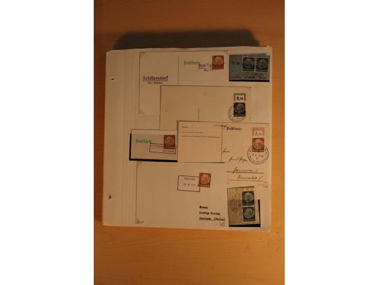 1938, umfangreiche, meist gestempelte und ungebrauchte Sammlung inkl. vielen Briefstücken, dabei bessere und kpl. Ausgaben, E