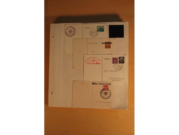 1938, umfangreiche, meist gestempelte und ungebrauchte Sammlung inkl. vielen Briefstücken, dabei bessere und kpl. Ausgaben, E