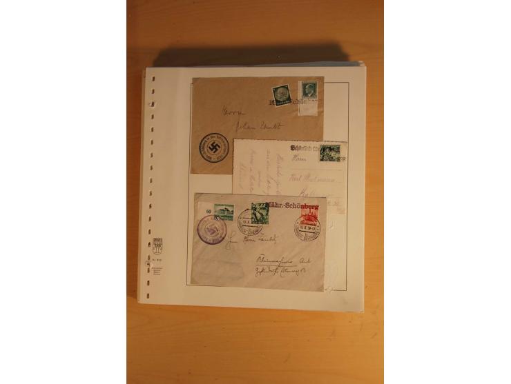 1938, umfangreiche, meist gestempelte und ungebrauchte Sammlung inkl. vielen Briefstücken, dabei bessere und kpl. Ausgaben, E