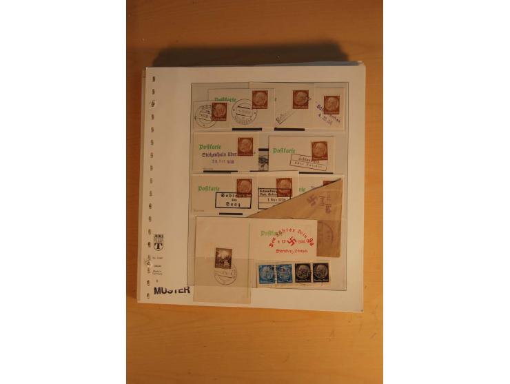 1938, umfangreiche, meist gestempelte und ungebrauchte Sammlung inkl. vielen Briefstücken, dabei bessere und kpl. Ausgaben, E