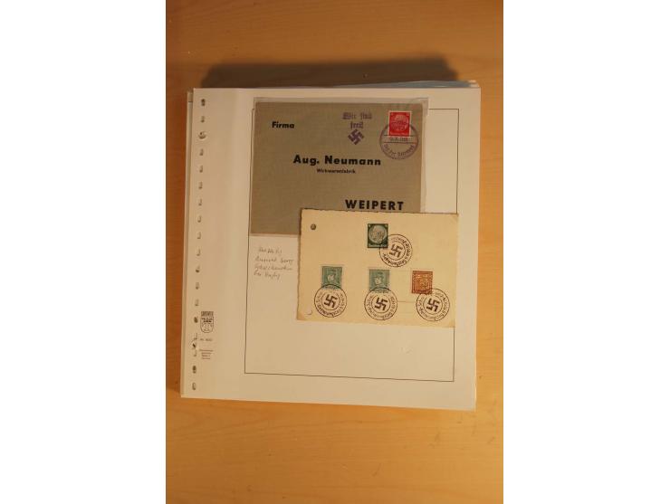 1938, umfangreiche, meist gestempelte und ungebrauchte Sammlung inkl. vielen Briefstücken, dabei bessere und kpl. Ausgaben, E