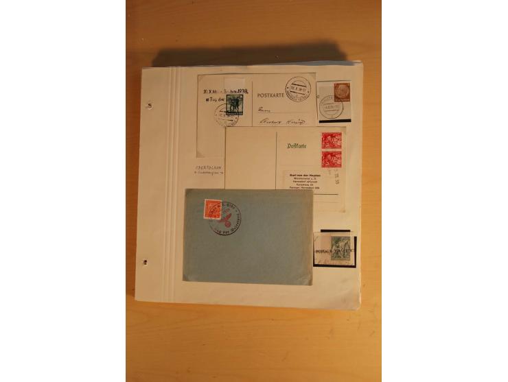 1938, umfangreiche, meist gestempelte und ungebrauchte Sammlung inkl. vielen Briefstücken, dabei bessere und kpl. Ausgaben, E