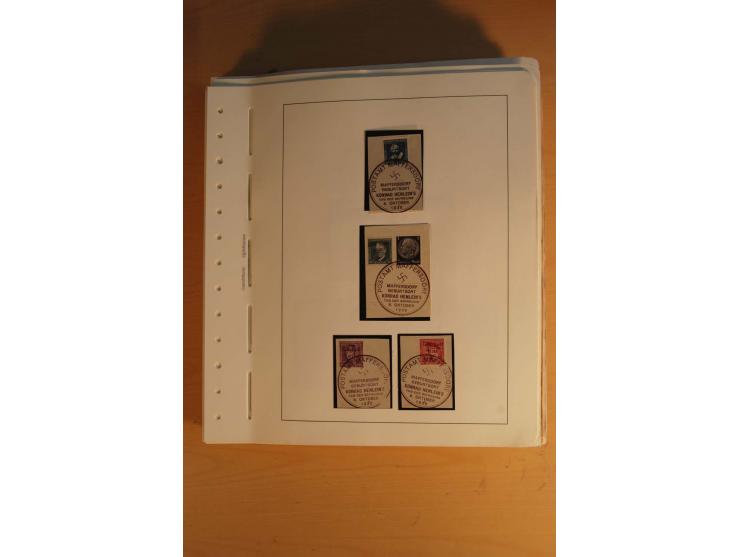 1938, umfangreiche, meist gestempelte und ungebrauchte Sammlung inkl. vielen Briefstücken, dabei bessere und kpl. Ausgaben, E