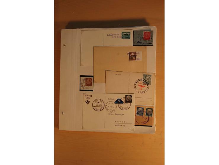 1938, umfangreiche, meist gestempelte und ungebrauchte Sammlung inkl. vielen Briefstücken, dabei bessere und kpl. Ausgaben, E