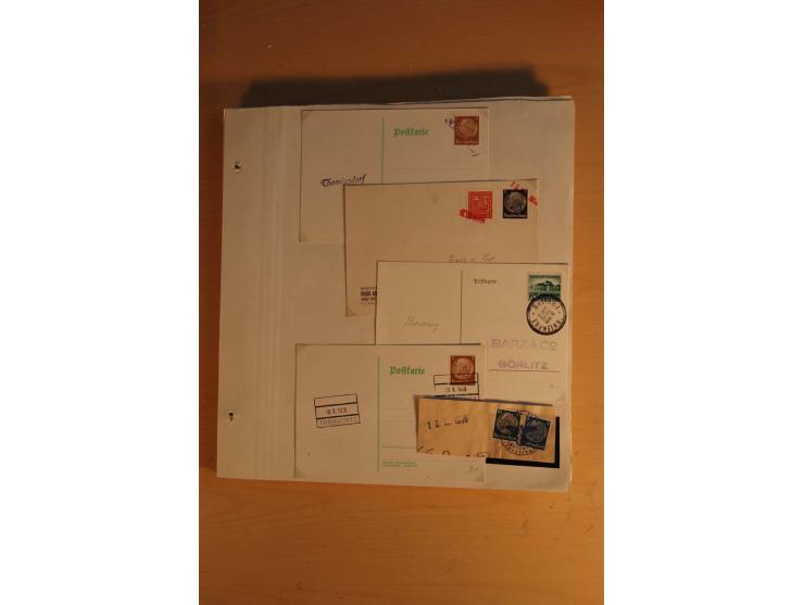 1938, umfangreiche, meist gestempelte und ungebrauchte Sammlung inkl. vielen Briefstücken, dabei bessere und kpl. Ausgaben, E