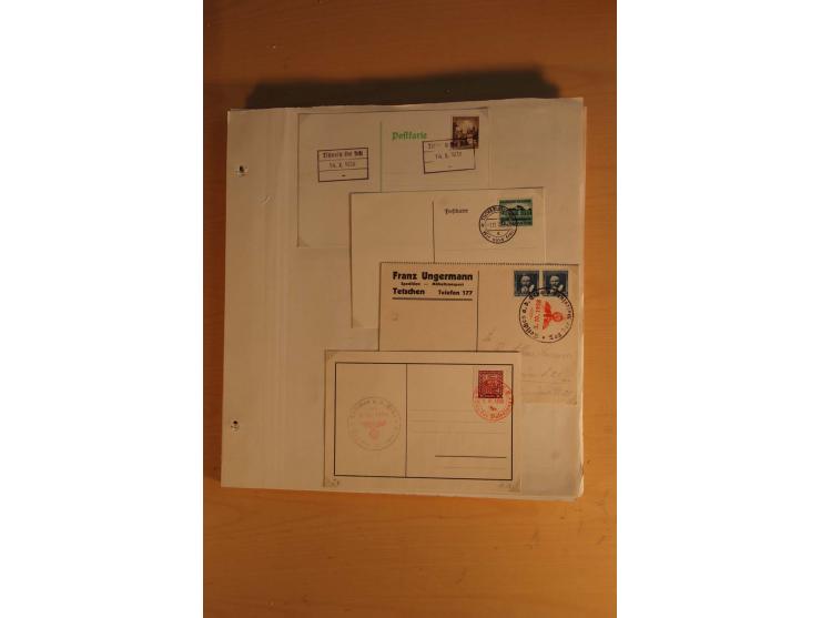 1938, umfangreiche, meist gestempelte und ungebrauchte Sammlung inkl. vielen Briefstücken, dabei bessere und kpl. Ausgaben, E