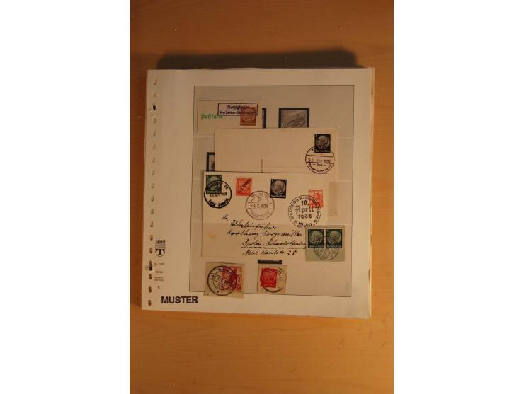 1938, umfangreiche, meist gestempelte und ungebrauchte Sammlung inkl. vielen Briefstücken, dabei bessere und kpl. Ausgaben, E