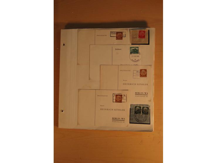 1938, umfangreiche, meist gestempelte und ungebrauchte Sammlung inkl. vielen Briefstücken, dabei bessere und kpl. Ausgaben, E