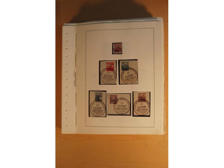 1938, umfangreiche, meist gestempelte und ungebrauchte Sammlung inkl. vielen Briefstücken, dabei bessere und kpl. Ausgaben, E