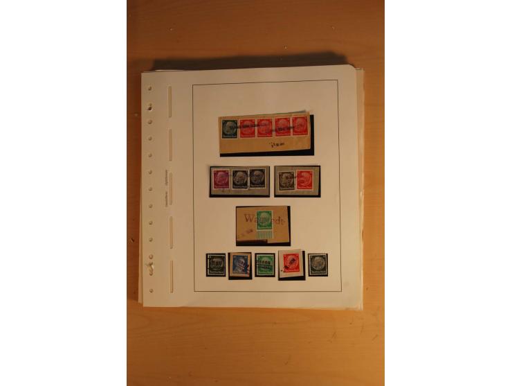 1938, umfangreiche, meist gestempelte und ungebrauchte Sammlung inkl. vielen Briefstücken, dabei bessere und kpl. Ausgaben, E