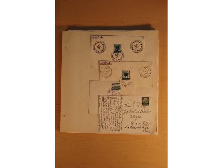 1938, umfangreiche, meist gestempelte und ungebrauchte Sammlung inkl. vielen Briefstücken, dabei bessere und kpl. Ausgaben, E