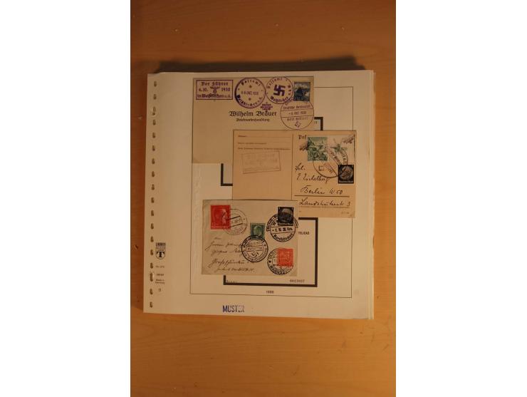 1938, umfangreiche, meist gestempelte und ungebrauchte Sammlung inkl. vielen Briefstücken, dabei bessere und kpl. Ausgaben, E