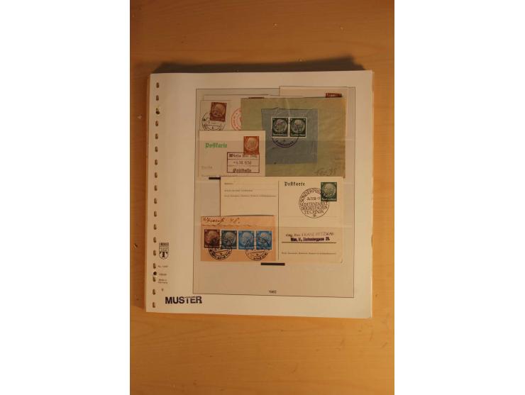 1938, umfangreiche, meist gestempelte und ungebrauchte Sammlung inkl. vielen Briefstücken, dabei bessere und kpl. Ausgaben, E
