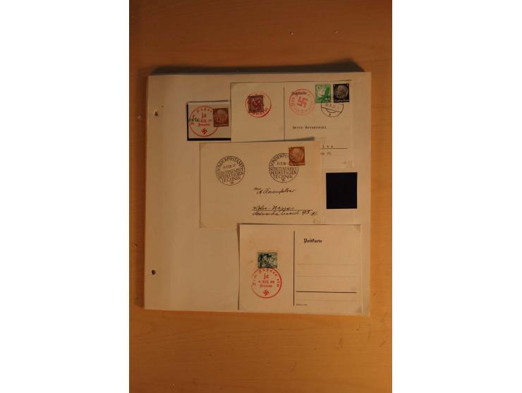 1938, umfangreiche, meist gestempelte und ungebrauchte Sammlung inkl. vielen Briefstücken, dabei bessere und kpl. Ausgaben, E