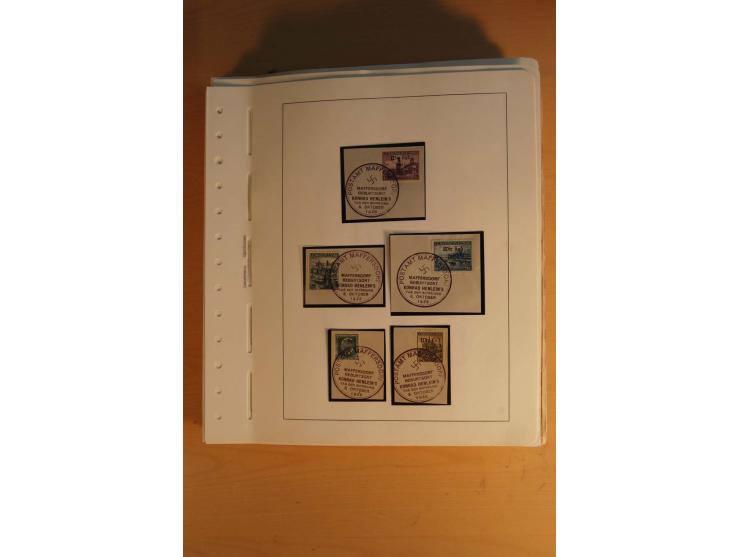 1938, umfangreiche, meist gestempelte und ungebrauchte Sammlung inkl. vielen Briefstücken, dabei bessere und kpl. Ausgaben, E
