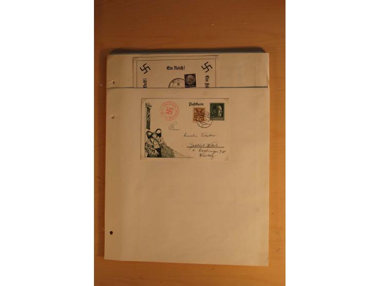 1938, umfangreiche, meist gestempelte und ungebrauchte Sammlung inkl. vielen Briefstücken, dabei bessere und kpl. Ausgaben, E