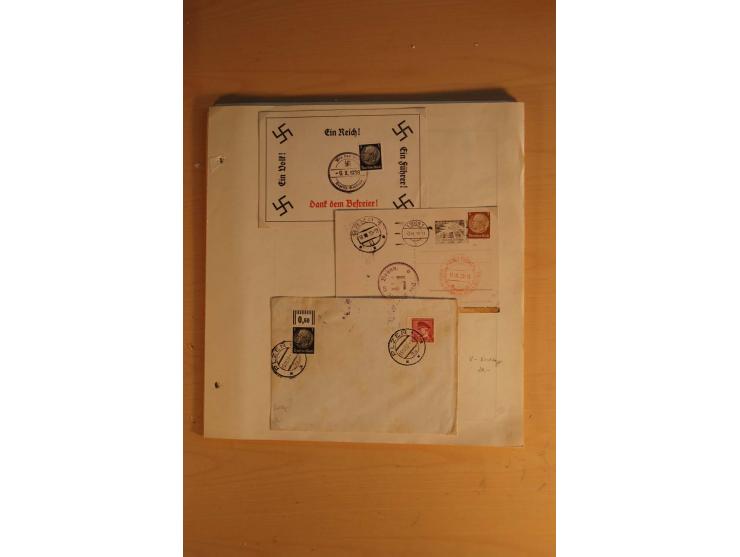1938, umfangreiche, meist gestempelte und ungebrauchte Sammlung inkl. vielen Briefstücken, dabei bessere und kpl. Ausgaben, E