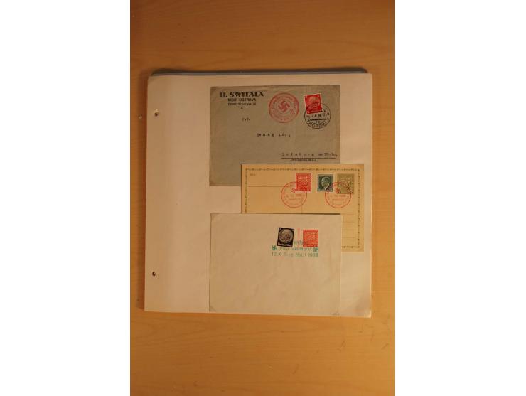 1938, umfangreiche, meist gestempelte und ungebrauchte Sammlung inkl. vielen Briefstücken, dabei bessere und kpl. Ausgaben, E