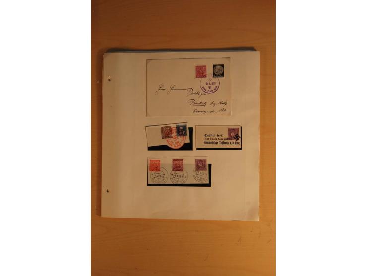 1938, umfangreiche, meist gestempelte und ungebrauchte Sammlung inkl. vielen Briefstücken, dabei bessere und kpl. Ausgaben, E
