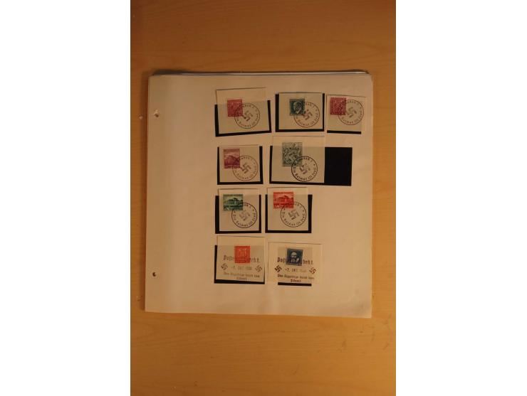 1938, umfangreiche, meist gestempelte und ungebrauchte Sammlung inkl. vielen Briefstücken, dabei bessere und kpl. Ausgaben, E