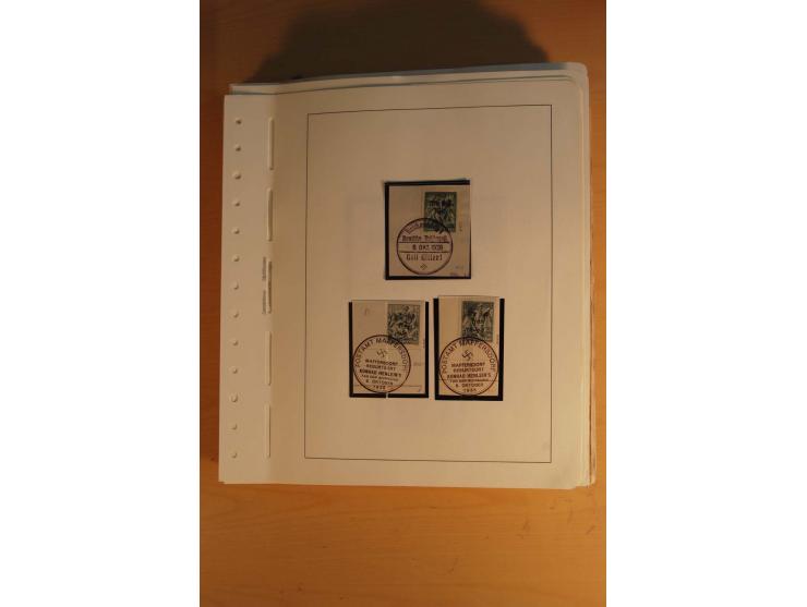1938, umfangreiche, meist gestempelte und ungebrauchte Sammlung inkl. vielen Briefstücken, dabei bessere und kpl. Ausgaben, E