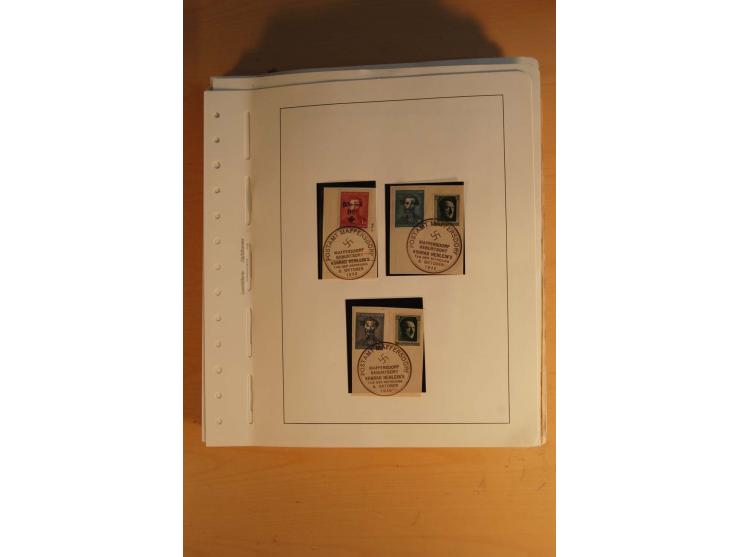 1938, umfangreiche, meist gestempelte und ungebrauchte Sammlung inkl. vielen Briefstücken, dabei bessere und kpl. Ausgaben, E