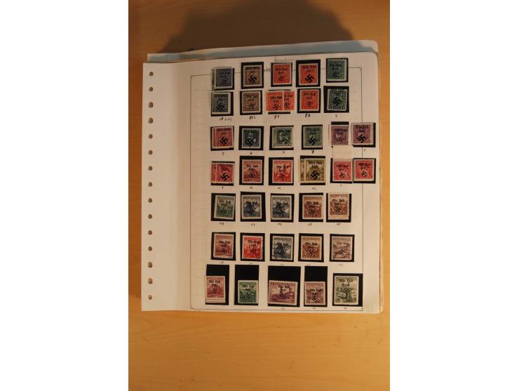 1938, umfangreiche, meist gestempelte und ungebrauchte Sammlung inkl. vielen Briefstücken, dabei bessere und kpl. Ausgaben, E