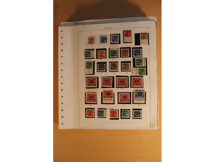 1938, umfangreiche, meist gestempelte und ungebrauchte Sammlung inkl. vielen Briefstücken, dabei bessere und kpl. Ausgaben, E