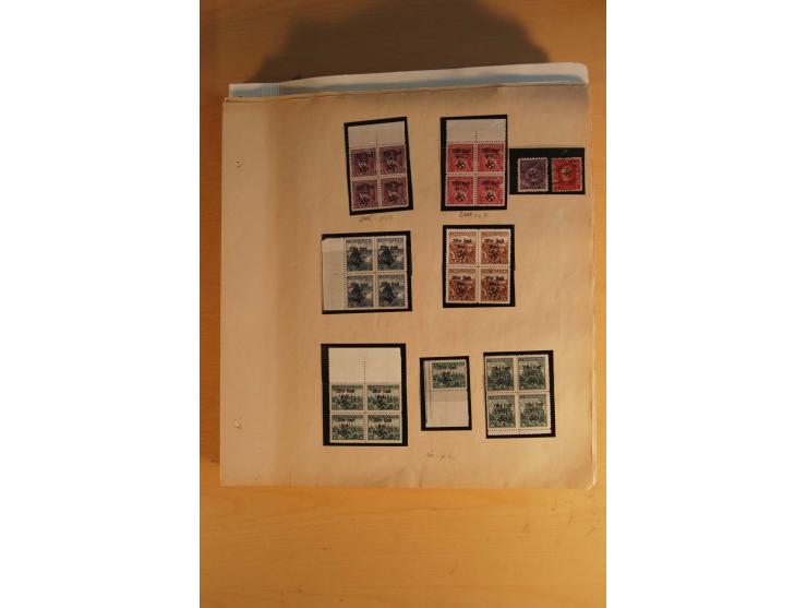 1938, umfangreiche, meist gestempelte und ungebrauchte Sammlung inkl. vielen Briefstücken, dabei bessere und kpl. Ausgaben, E