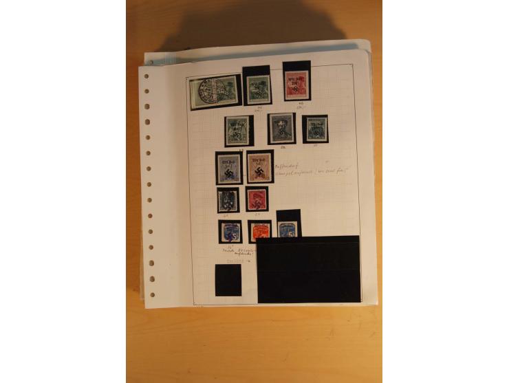 1938, umfangreiche, meist gestempelte und ungebrauchte Sammlung inkl. vielen Briefstücken, dabei bessere und kpl. Ausgaben, E