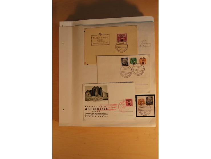 1938, umfangreiche, meist gestempelte und ungebrauchte Sammlung inkl. vielen Briefstücken, dabei bessere und kpl. Ausgaben, E